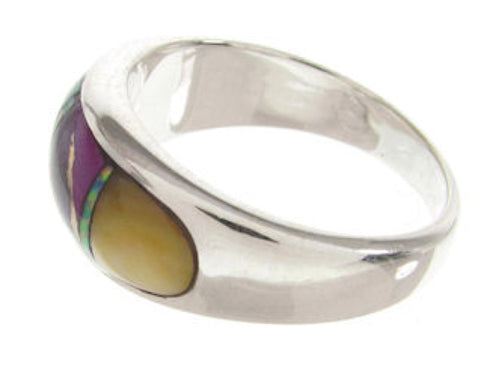 Southwest Multicolor And Sterling Silver Ring Size 6-1/2 IS58304